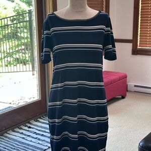 Navy Striped Dress